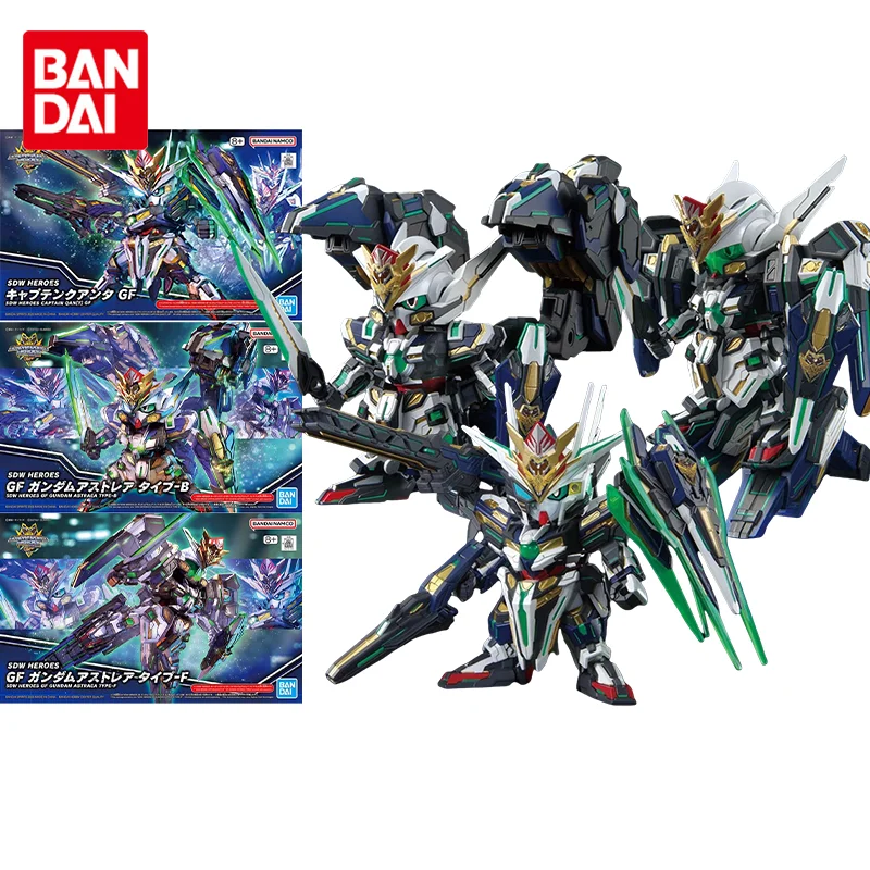 

Bandai Original GUNDAM Model Kit Anime Figure SDW HEROES CAPTAIN QAN[T] GF Action Figures Toys Collectible Gifts for Children