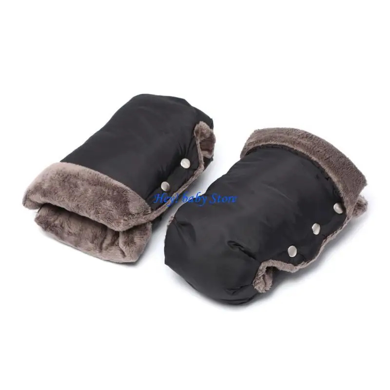 Q1FE Universal Stroller Gloves Waterproof Warm Mittens Windproof for Shopping Cart