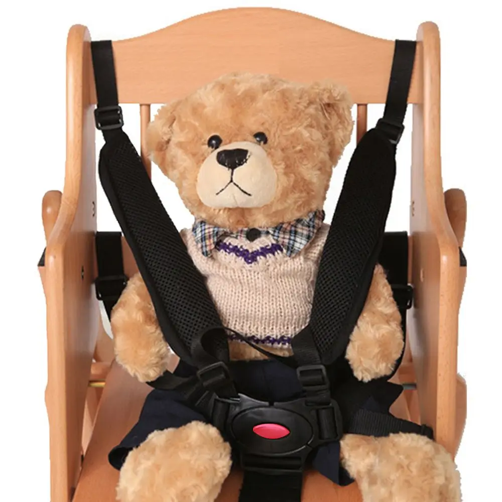 1PC Baby 5 Point Car Harness Strap Kids Stroller High Chair Safety Belt Hot Safe Fashion Black Pram Chair Accessories