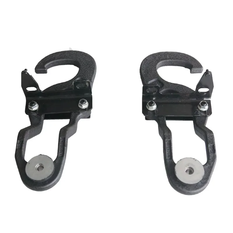 Front Tow Hooks with Bezel Black Heavy Duty for 2009-2019 Ram 1500 Pickup Truck Replace OEM 82210967 68196982AA