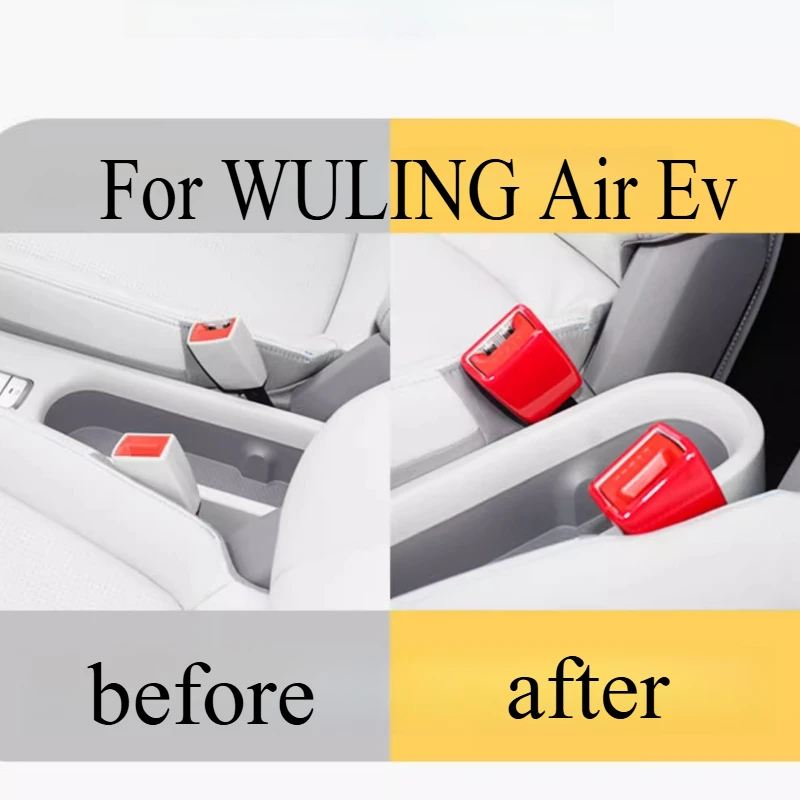 

Трамвайные внутренние ремни безопасности, декоративные защитные чехлы, наклейки, модифицированная нашивка, аксессуары для декора салона автомобиля для WULING Air Ev