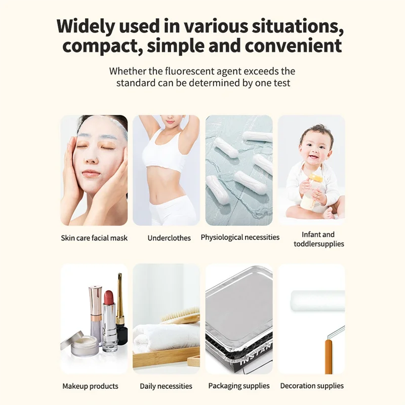AAAEL-Digital Fluorescent Agent Detection Pen For Sanitary Napkin Detection Baby Clothes Fluorescent Whitening Agent Testing