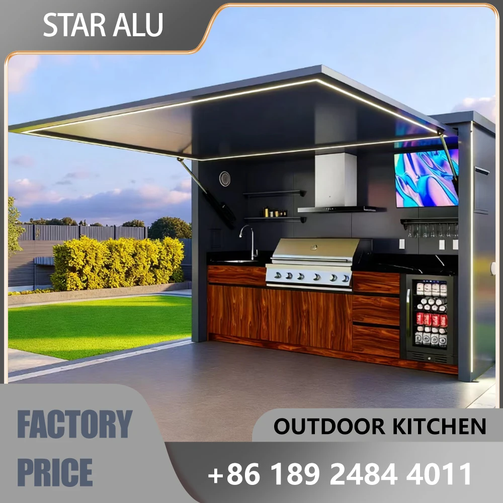 Modular outdoor kitchen gazebo: a one-stop solution for BBQ, cooking, and relaxation