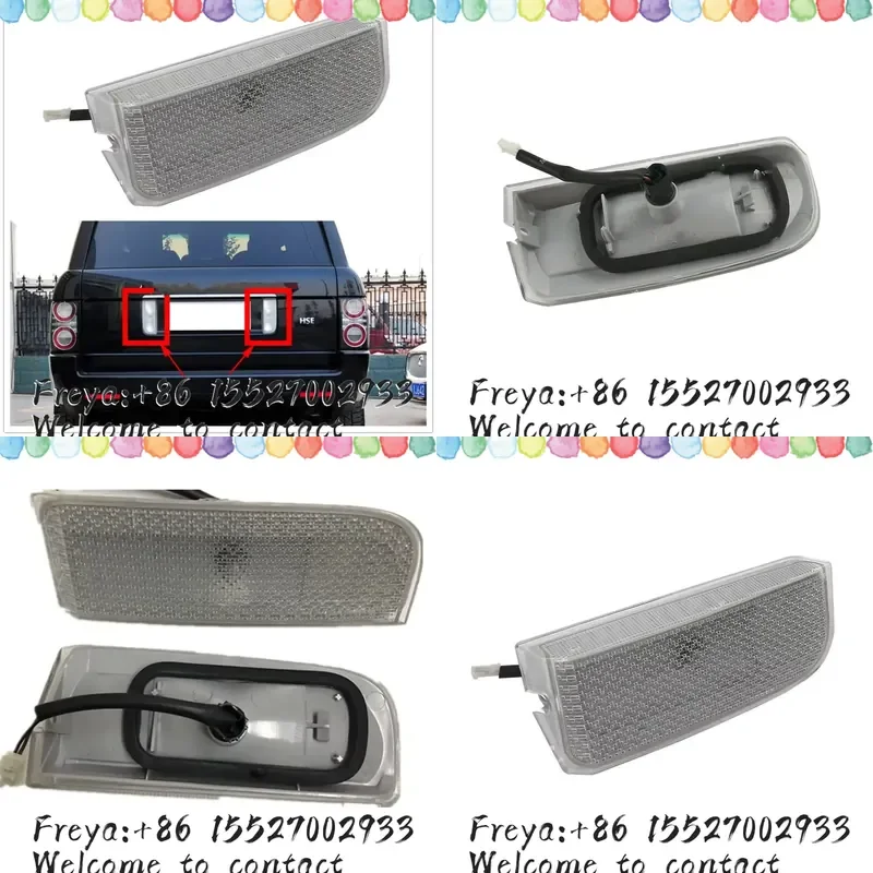For Range Rover L322 2003-12 License Plate Lamp Tail Trunk Number Guard Panel Rear Reverse Lens Backup Light Taillamp