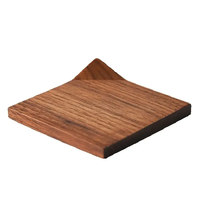 

Japanese-Style Sushi Wood Tray, Creative Tableware, Black Walnut, Bent Corner Plate Cuisine Restaurant