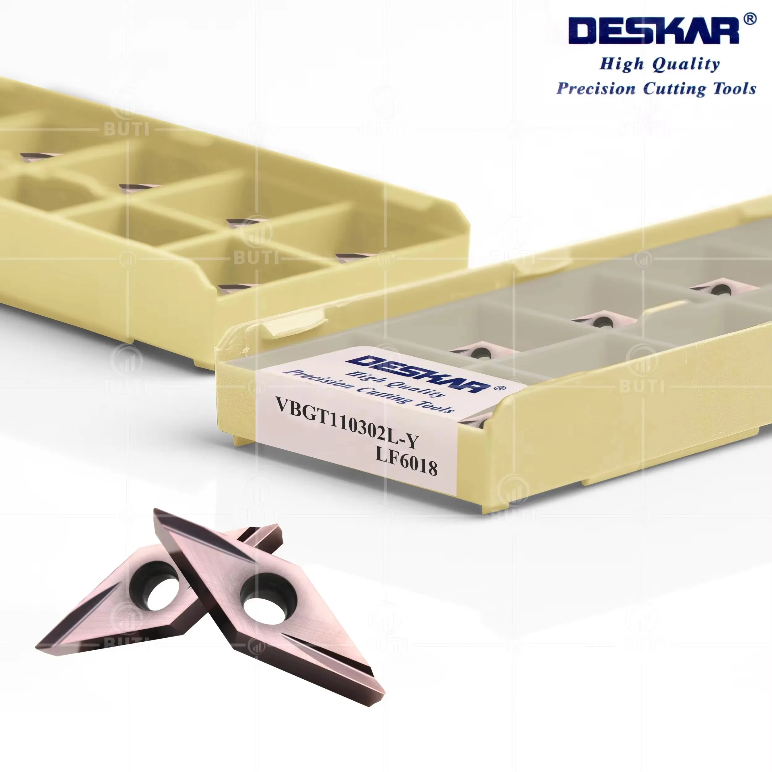 DESKAR VBGT110302R-Y/L-Y VBGT110304R-Y/L-YLF6018 Stainless Steel Processing Numerical Control Triangular Boring Slotted Inserts