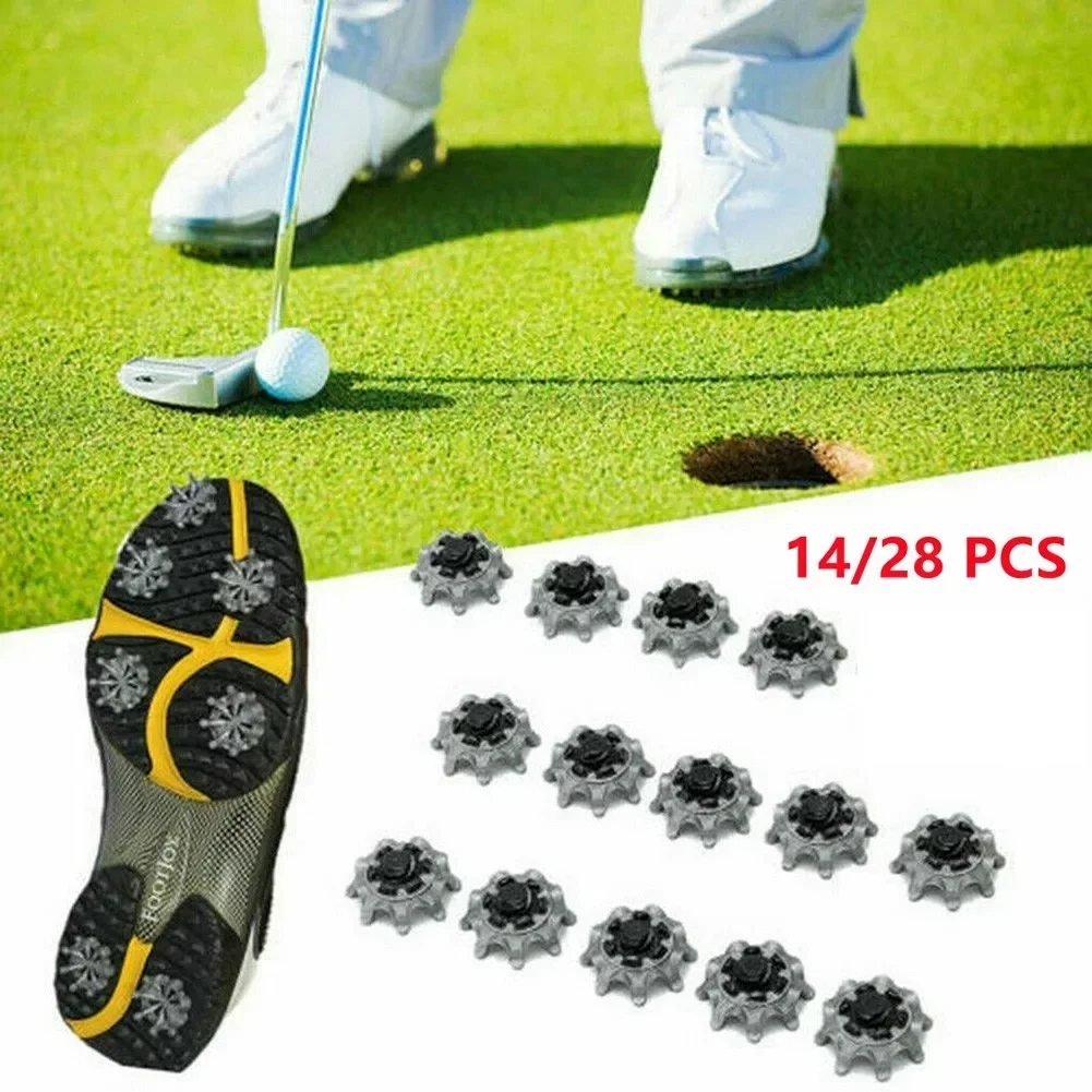 14/28Pcs Golf Spikes Golf Fast-Wist Studs Cleats Golf Shoes Spikes 2.7x1.2CM For FootJoy Quick Torsion Cleat Golf Accessories