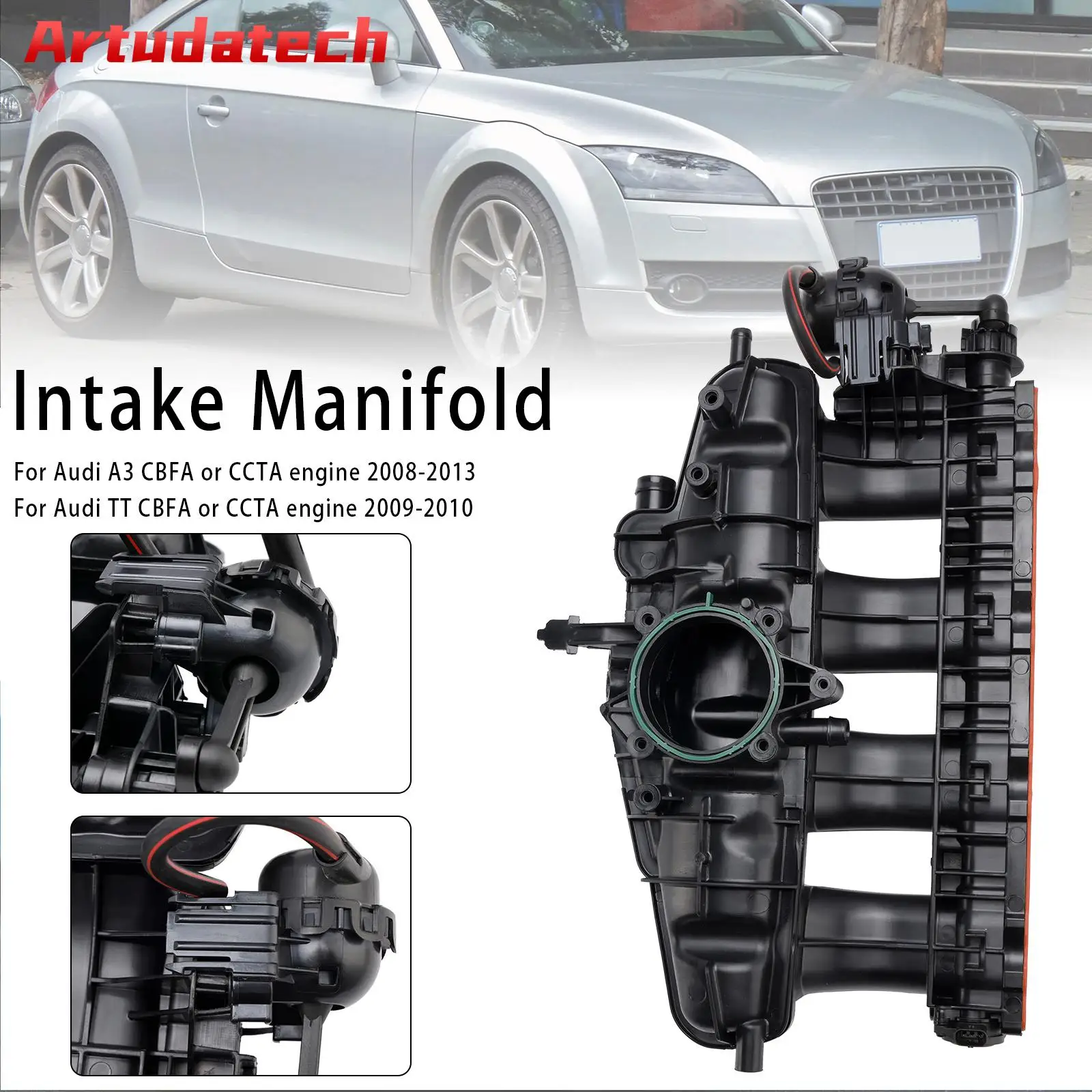 Artudatech Air Inlet Intake Manifold 06J133201BD Fit VW Scirocco 137 2008-2016 Coupe 2.0 Car Accessories