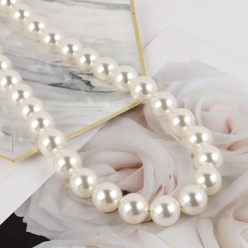 Pearl Chain Purse Decorative 100/110cm Hardware Metal Accessory Chain Handles For Diy Bags Fashionable Bag Crossbody Pearl Chain