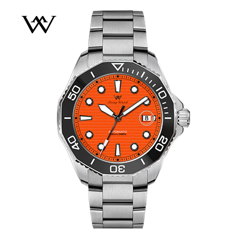 WM Watch Welly Merck Automatic Mechanical Watches Anti-reflective Coating 100 Water Resistant NH35 Sapphire Watch WM189