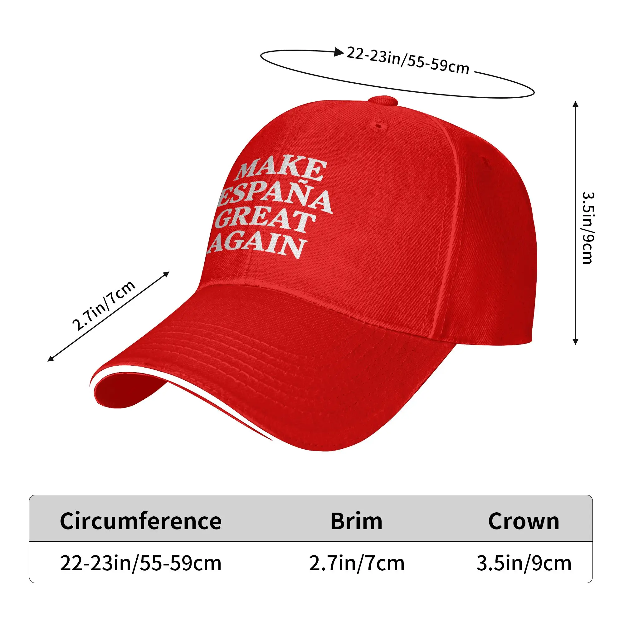 Espana Make Spain Great Again Casual Baseball Cap Summer  Trucker Hat Sun Outdoor Sports  Female Male Street Style Baseball Caps
