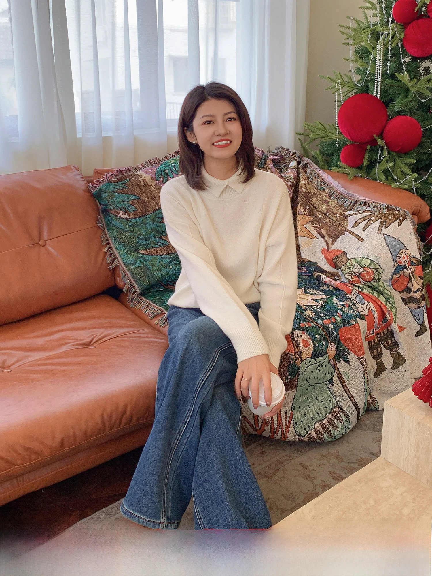 

Zillal 00 Wool High Collar Knitted Sweater Women's Outerwear Basic Sle Winter Commute Faion Warm Cloud Design