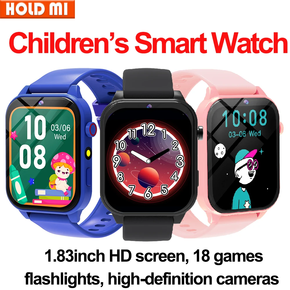 

Kids Smart Watch Games 18 Sleep Monitoring Alarm Clock Calculator Steps Children Smartwatch Camera Boys Girls Birthday Gifts