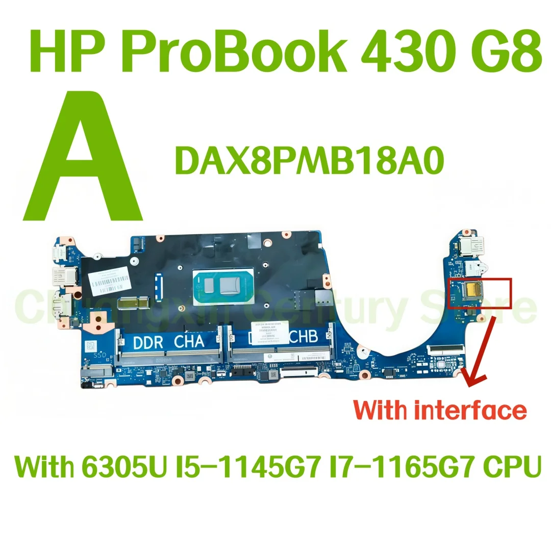 The DAX8PMB18A0 motherboard is suitable for HP ProBook 430 G8 laptops with 6305U, i5-1145G7, i7-1165G7 CPU100% tested and passed