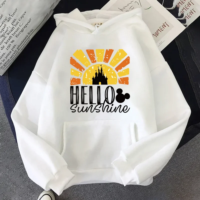 เสื้อฮู้ดอนิเมะดิสนีย์ไมค์กี้ผู้หญิงฮาราจูกุฤดูใบไม้ร่วงฤดูหนาวการ์ตูนผู้หญิงเสื้อสวมหัวลำลองแฟชั่นแบบสตรีทเสื้อสเวตเตอร์คอกลม