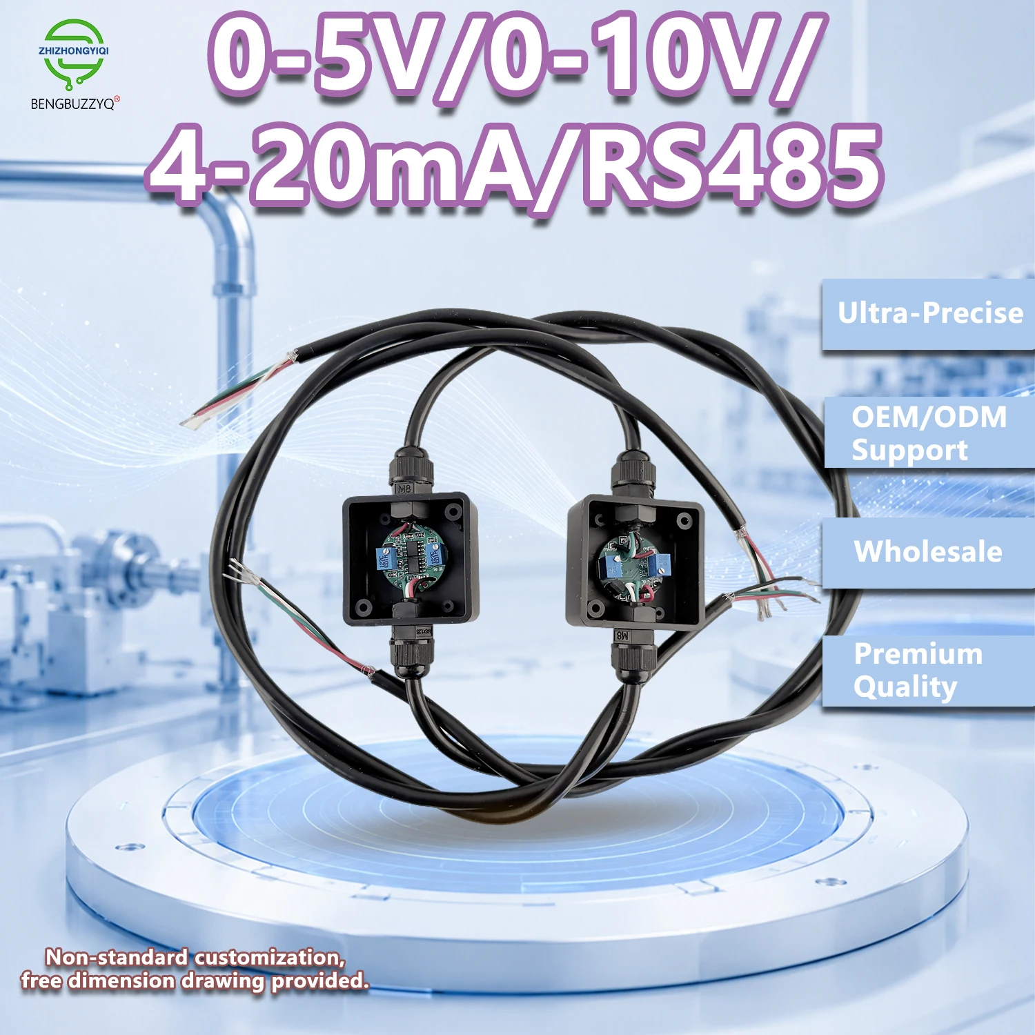 DIY Weight Signal Converter 0-5V-10V 4-20mA RS485 Current Loop Output Load Cell Amplifier Module for Industrial Weighing Systems