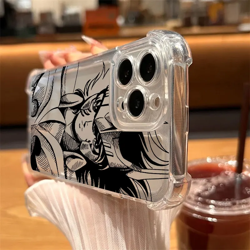 Saint Seiya Cygnus Hyoga Telefoonhoesje Helder Voor iPhone 17 16 14 15 11 12 13 Pro Max 16E 15 16 Plus 17Air Schokbestendige Siliconen Cover