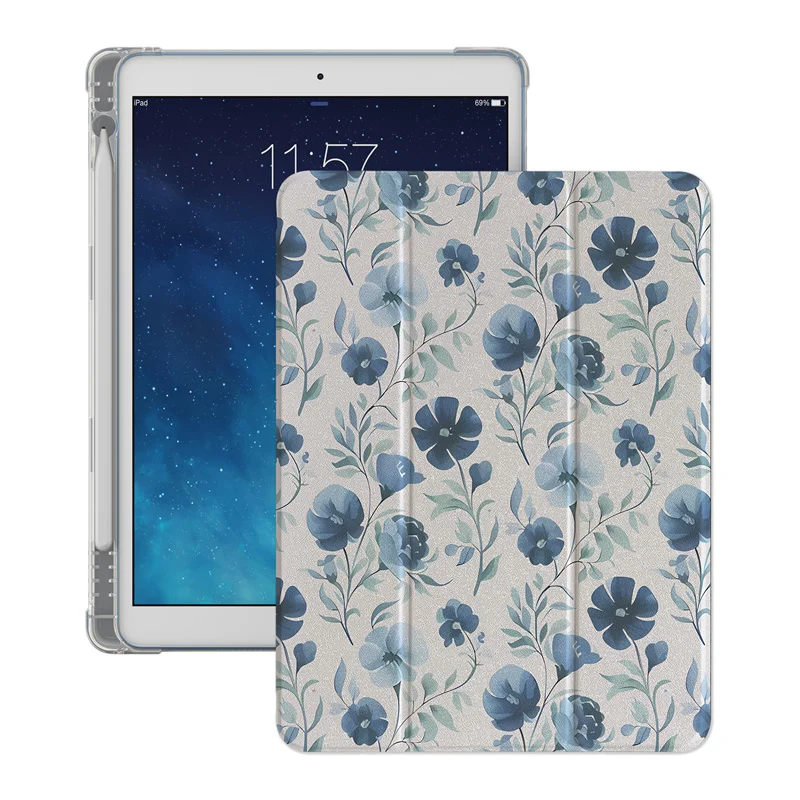 Simple Flower Cases For iPad Air 2024 Pro 11 inch iPad Air 5/4 10.9 10th 5/6/7/8 10.2 9.7 inch Air3 10.5 mini 6/5/4 Cover Cases