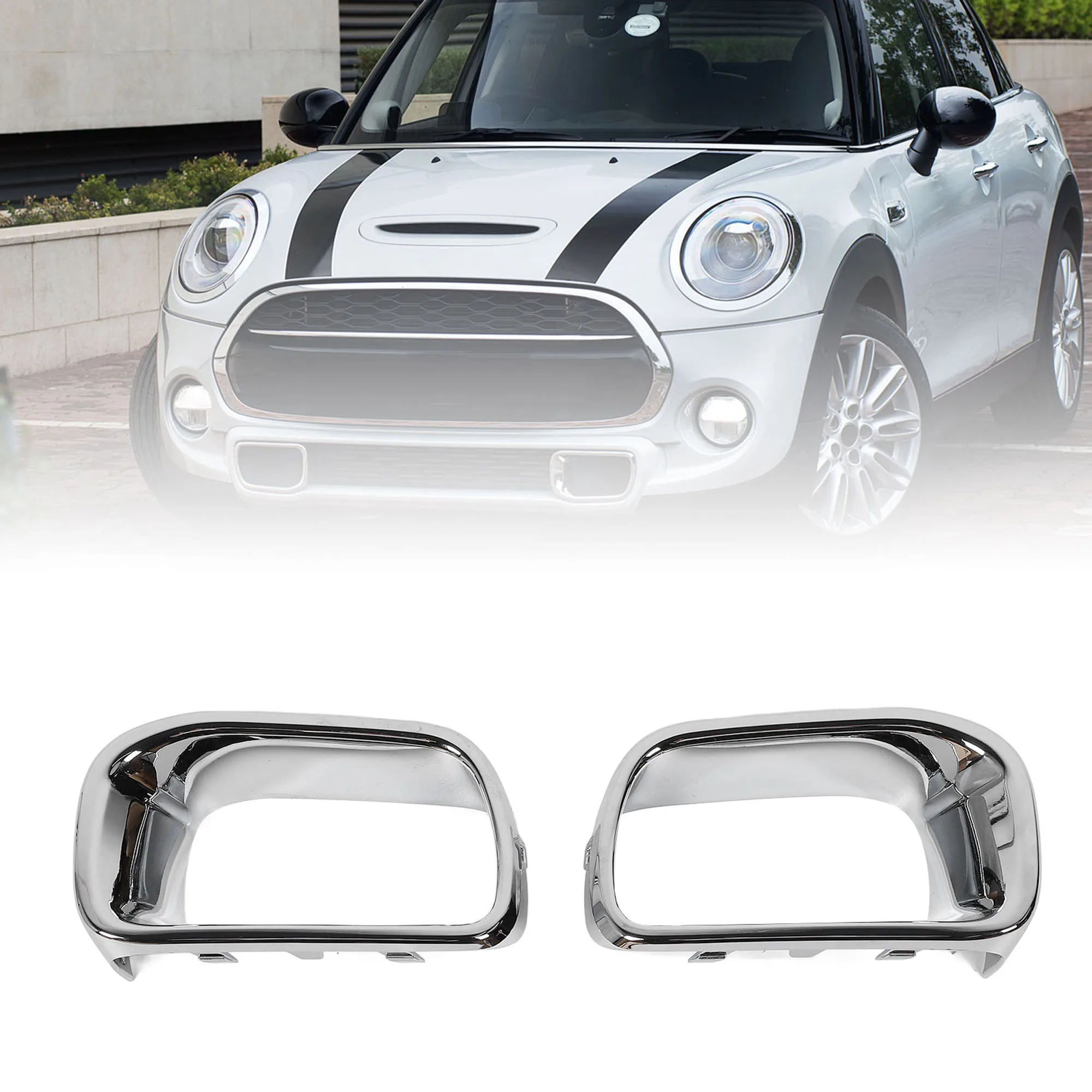 

Front Bumper Vent Frame Chrome Plated Trim Easy Installation 51117337811/51117337812 For Mini F55 F56 F57 2013-2016 S Models