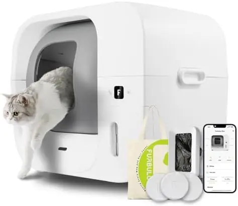 True Odor-Free Automatic Cat Litter Box with Self-Pack and Refill System, APP Control, Self Cleaning and Packing Litter