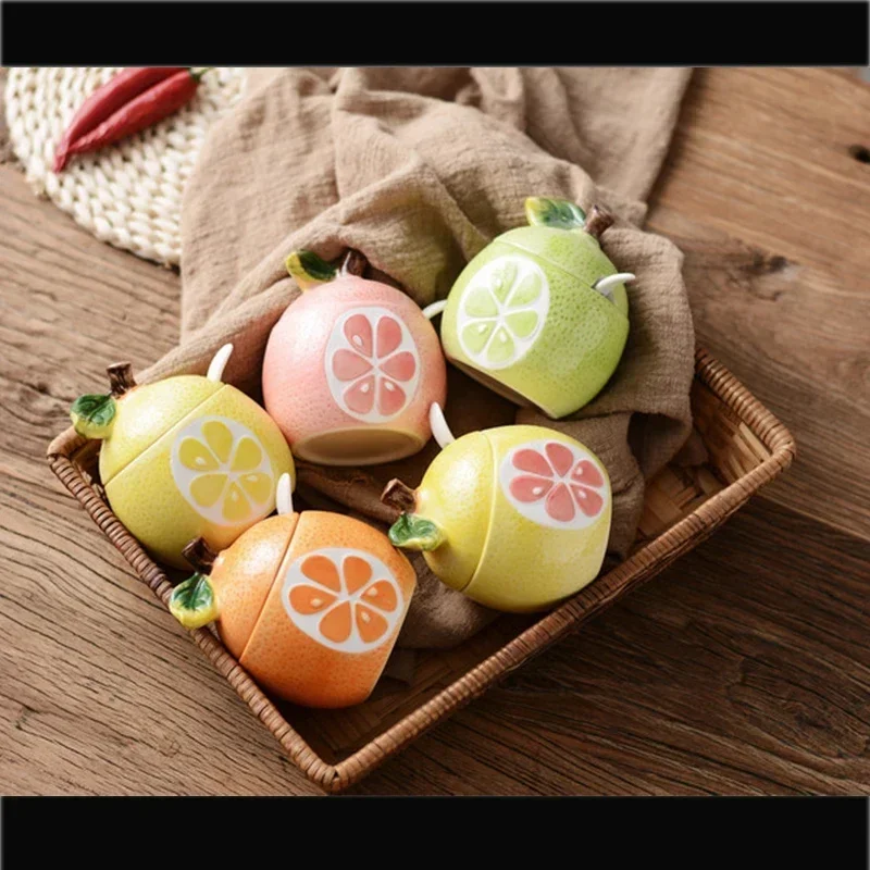 Ceramic Seasoning Pot Kitchen Supplies Box Household Spice Rack Spice Jars Mini Salt and Pepper Shakers Canister Set