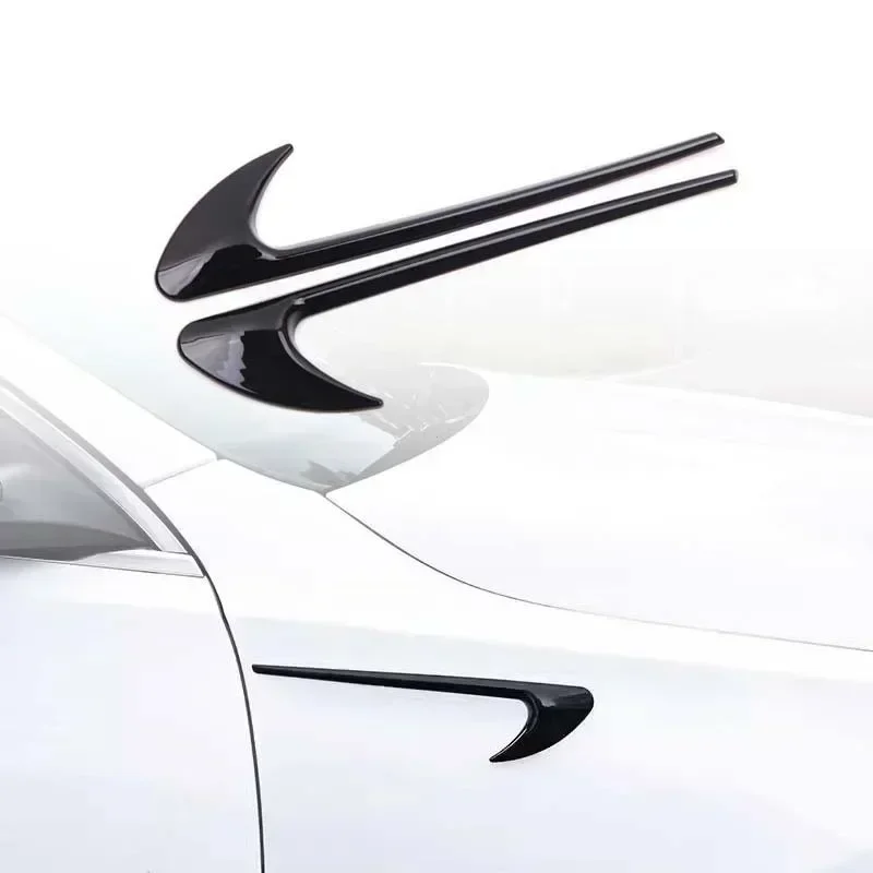 2Pcs Car Side Sticker Vent Fender Trim Emblem Blade Logo Trim For Mercedes Benz AMG V8 C200 C300 E300 E400 W213 C-Class W205 AMG