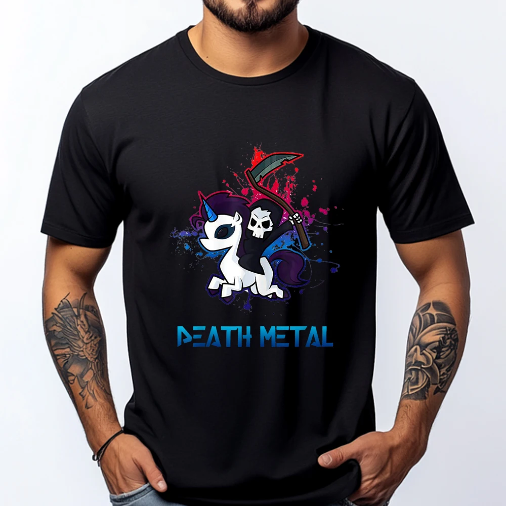 

Death Riding Unicorn Graphic Shirts Women Breathable And New Men's Clothing Cool