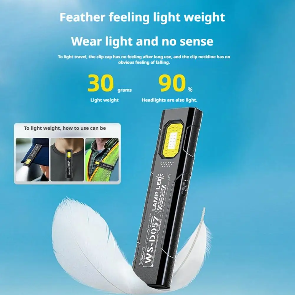LED المفاتيح مصباح يدوي قابلة للشحن 550LM المحمولة البسيطة الشعلة جيب فانوس الفيضانات ضوء العمل مع المغناطيس لحالات الطوارئ