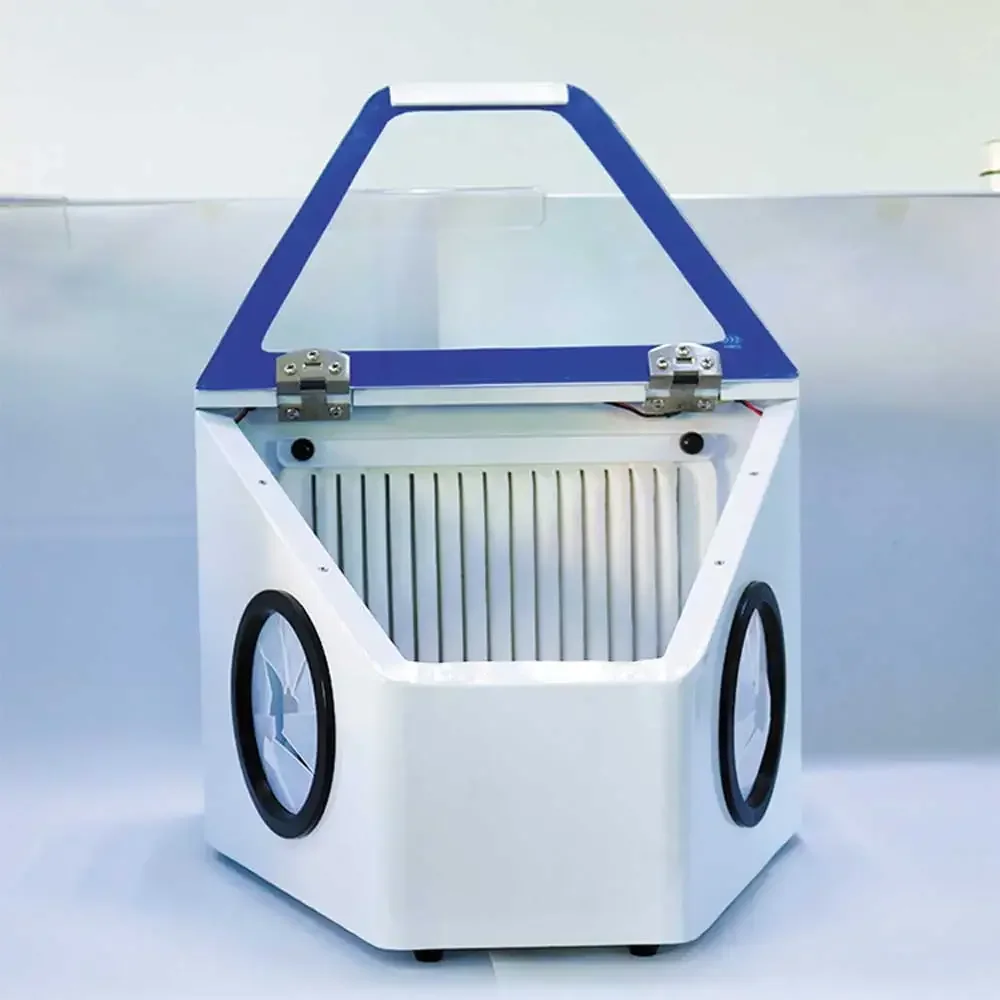 

for saDental Dustproof Box Large Space Sandblasting Machine Grinding Vacuum Hood Oral Alumina Sandblasting Carving Operation Box