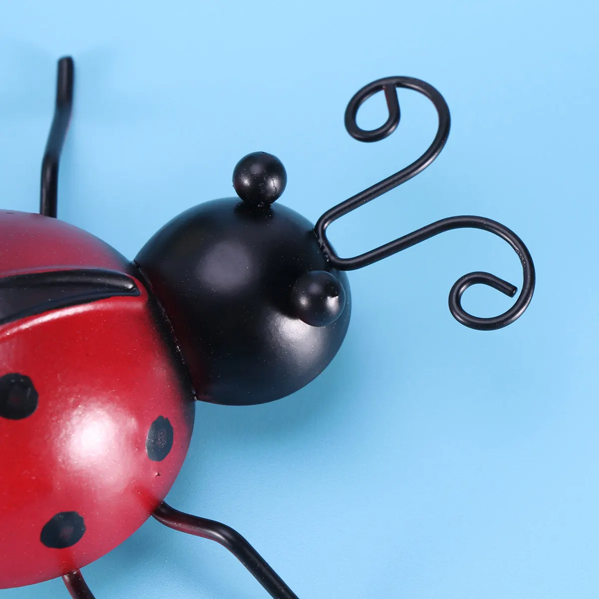 3Pcs Ladybug Wall Art Decoration Iron Metal Wall-Mounted Sculpture for Garden Walkway Entrance Porch Indoor Outdoor Rustproof