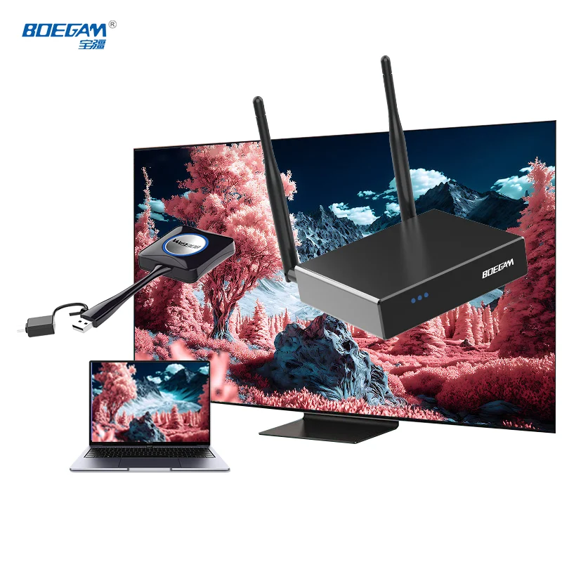 전문 무선 AV 솔루션 듀얼 밴드 5G/2.4G, 최대 50m의 낮은 지연 시간 비디오 전송