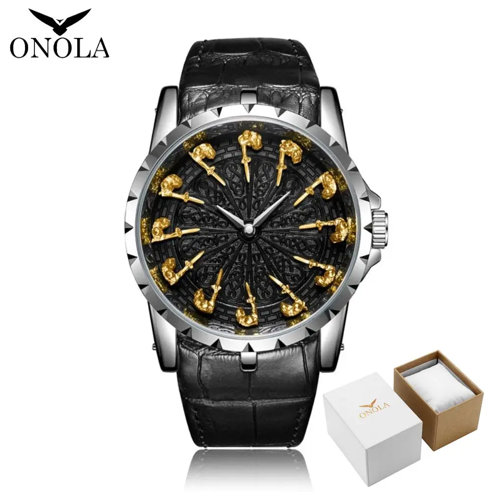 ONOLA Uhr Mann Uhr Geschenk für männliche lässige wasserdichte Relogio Masculino 6