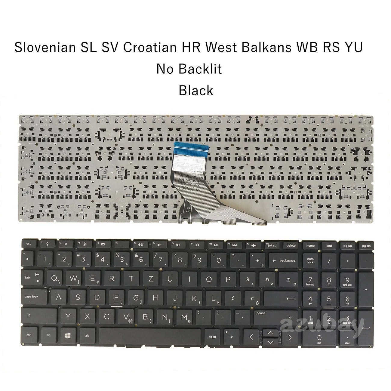 Laptop Keyboard For Hp 250 255 256 258 G7, 250 255 256 G8,250 255 256 250R G9 256R 250RT G9, 470 G7, Slovenian Croatian Hr West