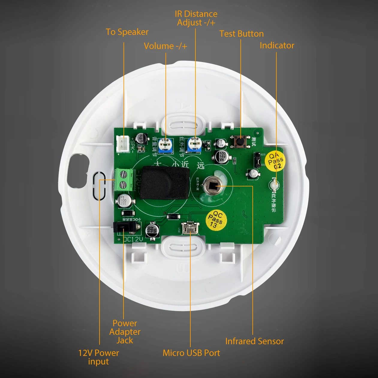 ใหม่ยินดีต้อนรับ Chime Doorbell Motion Detector ATM ปรับแต่งเครื่องเล่นเสียง Alarm Sensor