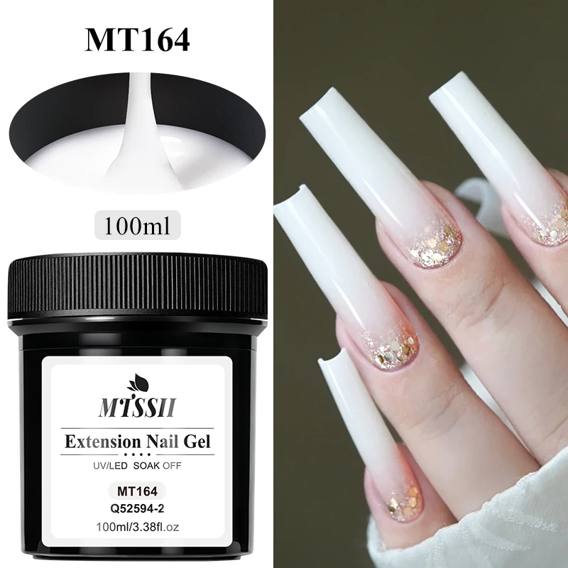 100ml Poly Extension Nagellak Builder UV Nagel Hard Gel Melkwit Transparant Nude Roze Acryl Kristal Soak Off Nagelverlenging Gel
