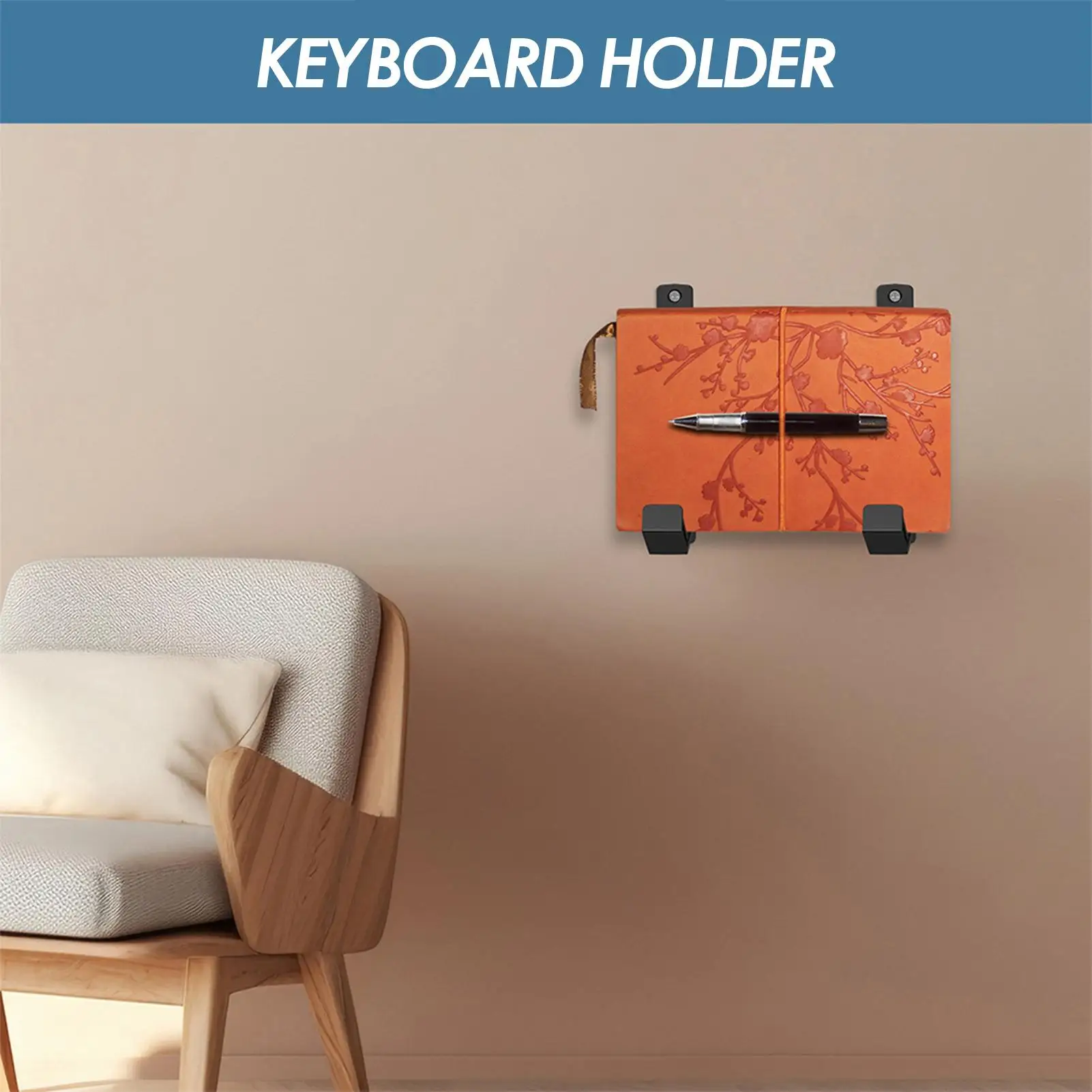 

2PCS Wall Mounted Keyboard Storage Rack Wall Mount Hanger Display For Keyboards/laptops/tablets Adjustable Computer Holder