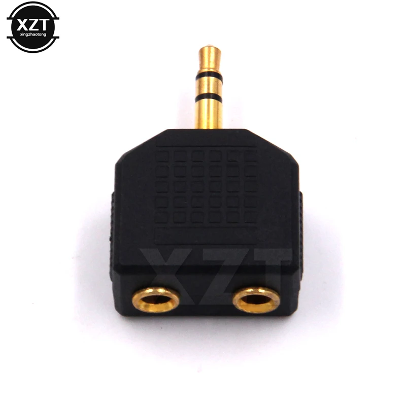 

2шт 3.5mm 1/8" мужской до двойной 3.5mm Female Jack Audio Y Splitter мужской до Female адаптер поворотный коннектор для наушника