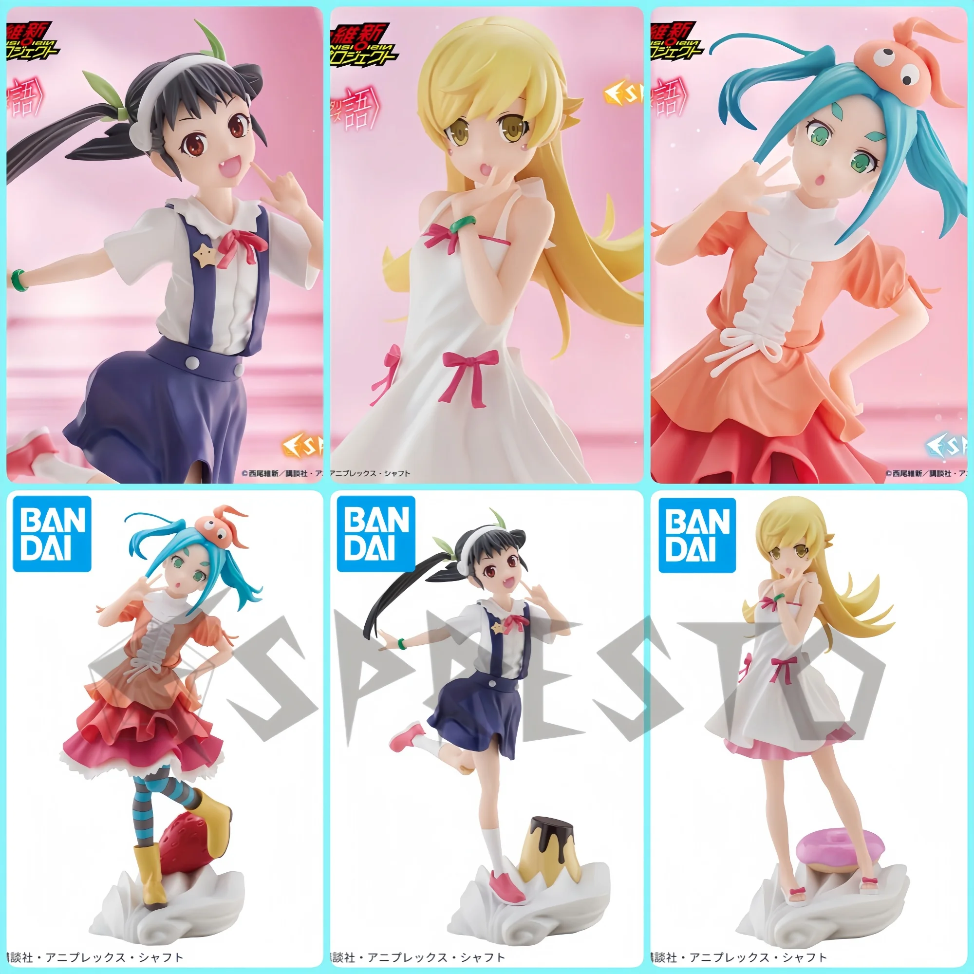 

Genuine Bandai Banpresto Nisioisin Monogatari Series Espresto Ononoki Yotsugi Oshino Shinobu Hachikuji Mayoi Cute Style Gift
