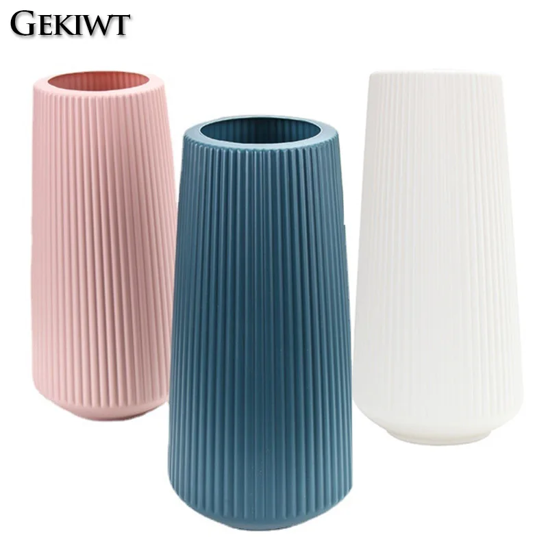 Elegant Nordic Flower Vase Durable Large Minimalist Flower Arrangement Container Flower Decoration Imitation Glaze Vase Weddings