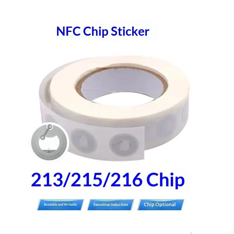 Rewritable NFC Chip Sticker Tags 20 Pcs High Sensitive Optional 213 215 216 for Outdoor Advertising Information Link