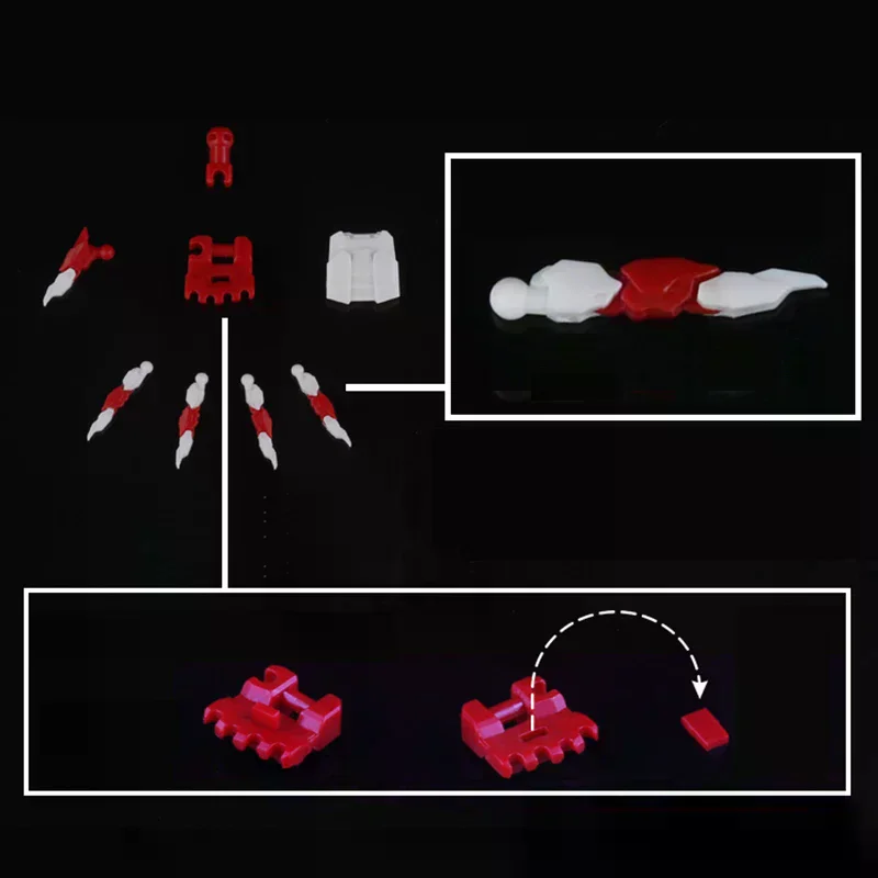 1 Pair Action Figures Building Claw DIY Accessories Movable Hand Set 3.0 MG 1/100 1/144 Astray Red Frame Sazabi Ver.ka Model