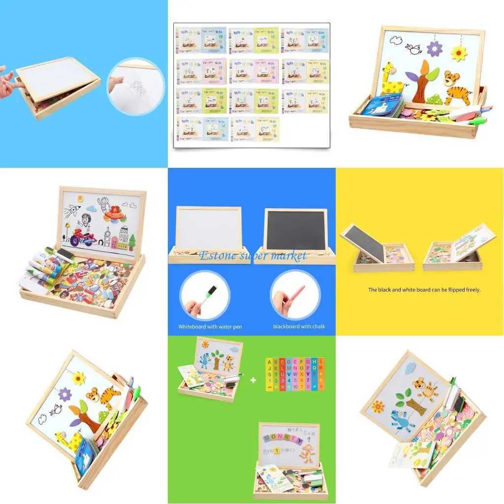 

090B Cartoon Animal Puzzle Toy Puzzle Drawing Toy Kids Birthday Gift