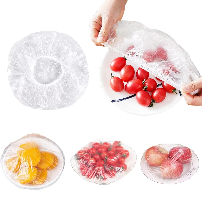 100/1500PCS Disposable Plastic Packaging, Durable Bowls With Elastic Food Lids, And Kitchen Fresh-Keeping Bags With Board Lids