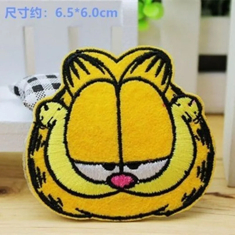 Garfield Embroidered Cloth Stickers Creative High-value Anime Cartoon Printed Men's and Women's Clothes Schoolbag Diy Hole Patch view 3