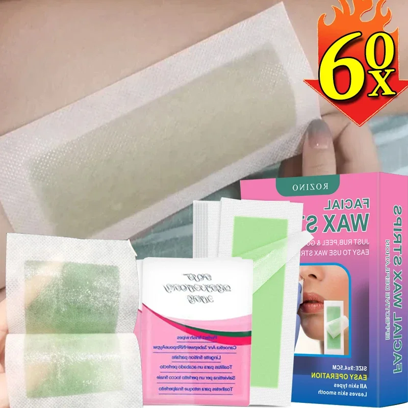 

60PCS Professional Epilation Wax Strips Paper Hair Removal Wax Strip for Women Face Leg Arm Quick Hair Removal Depilatory Papers