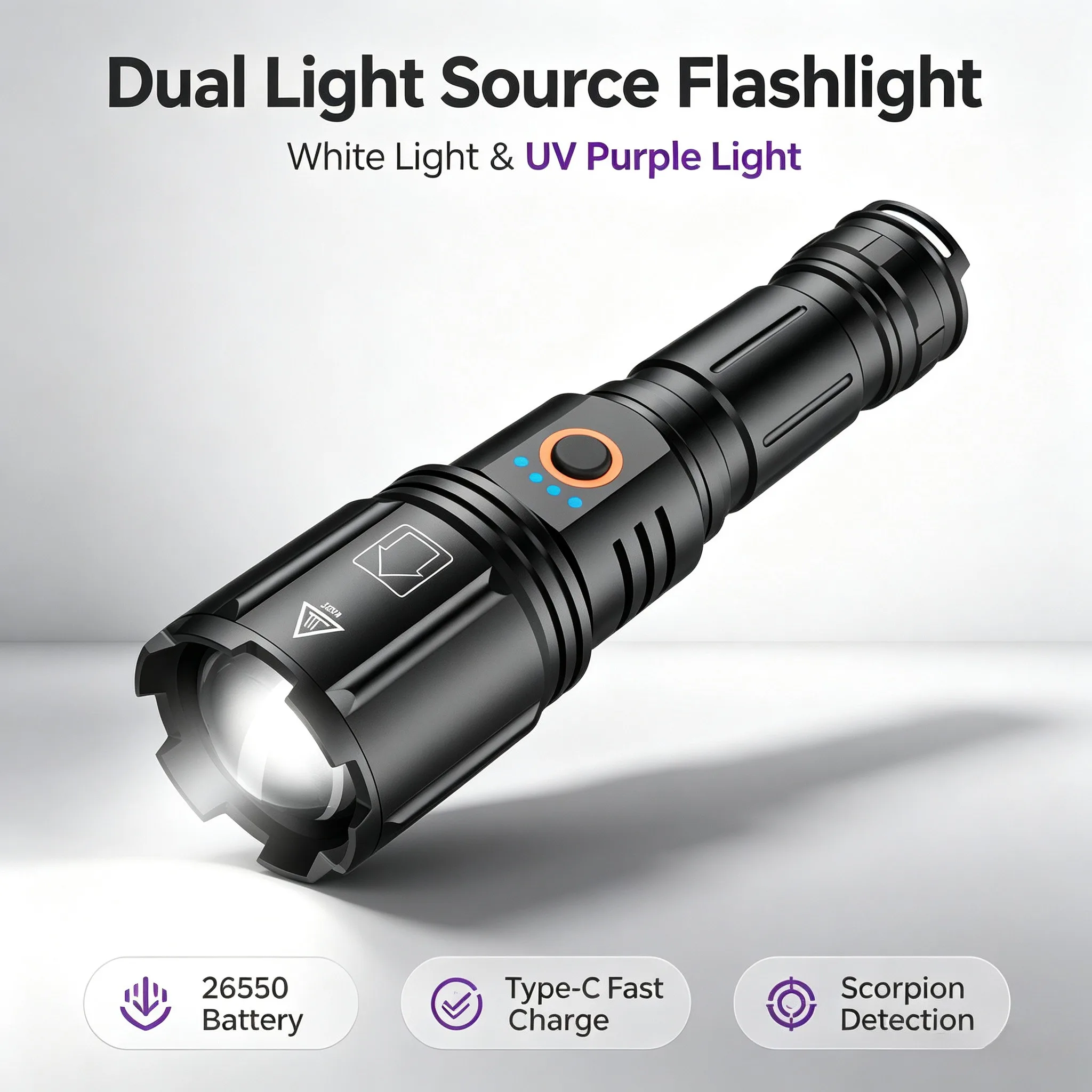 超高輝度ミニ-uv-懐中電灯ポータブル防水充電式-395nm-uv-トーチお金検査サソリ検索用