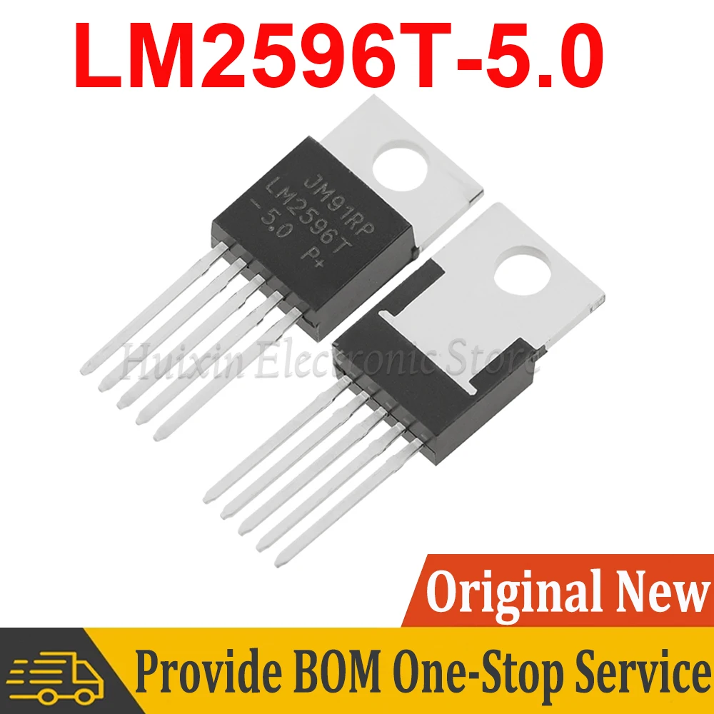 5pcs LM2596T-5.0 5V five-terminal regulator LM2596 LM2596T-5 TO-220-5 New and Original IC Chipset