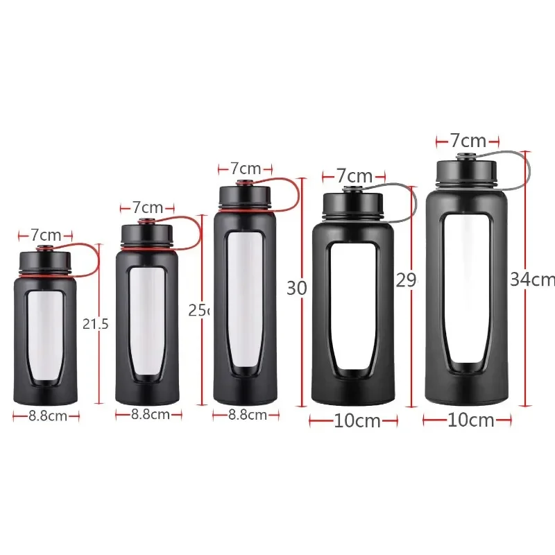 Bouteille d'eau en verre de 1000ml, d'extraction thermos sport, tasse de vélo HI, double thermos astronomique