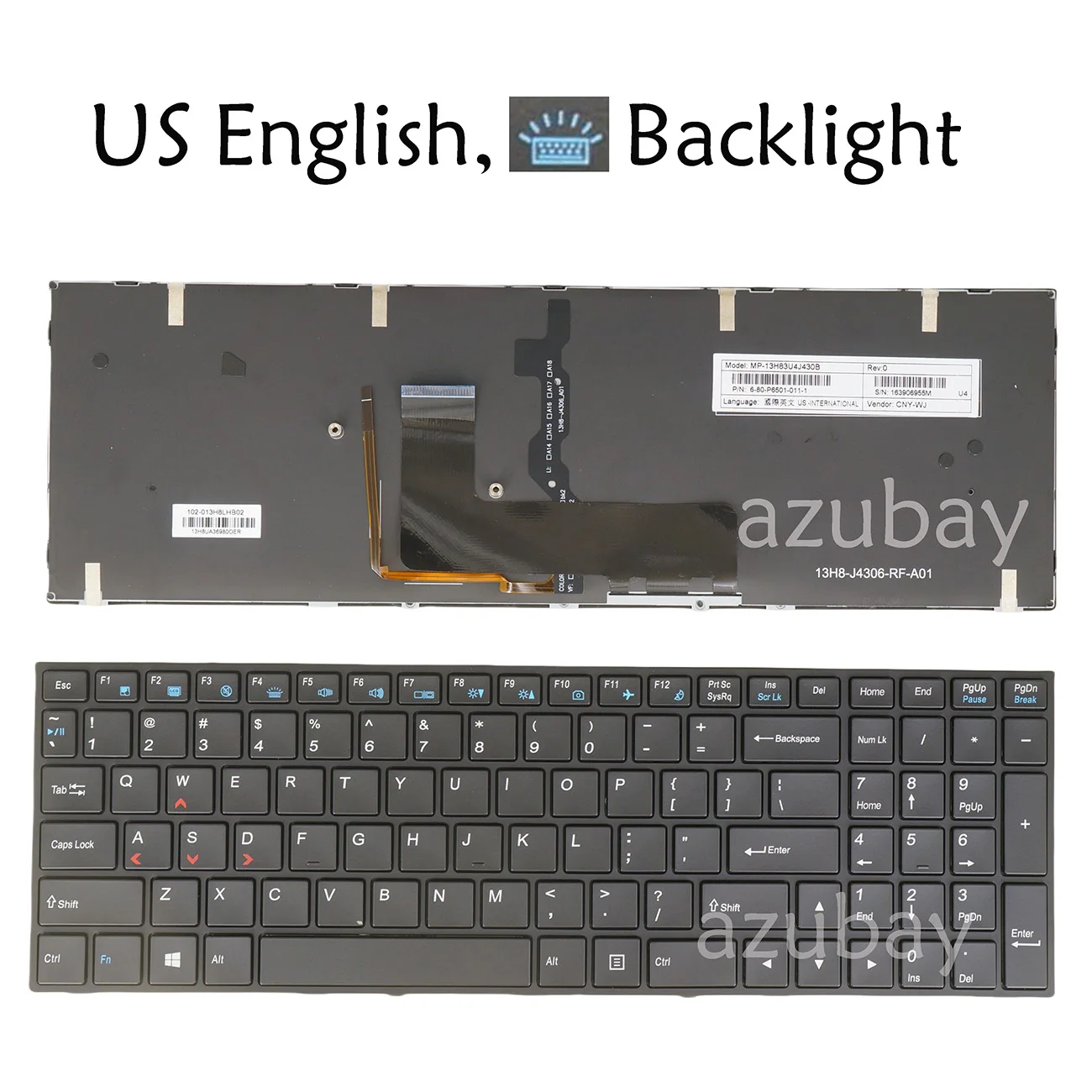US Backlit Laptop Keyboard For Clevo P655SA P655SE P65xSA P65xSE P65xSG P670RE3 P670RE6 P670RG P670SA P670SE P670SG P671SA
