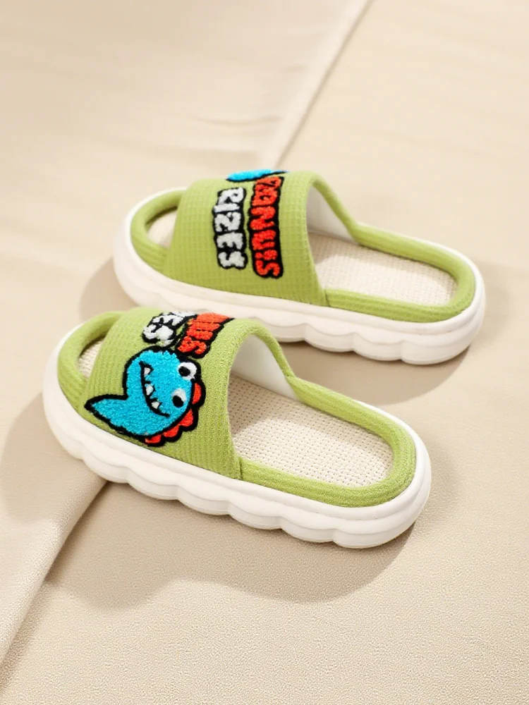 

Slippers for boys and girls cartoon cute dinosaur winter indoor home slippers